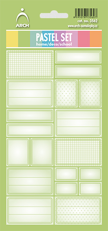 DEKORAČNÍ etikety - Pastel set - zelené