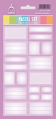 DEKORAČNÍ etikety - Pastel set - fialové