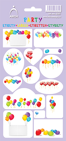ETIKETY PARTY - fialkové