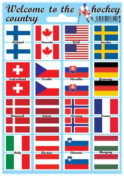 Samolepky vlajky Welcome to the hockey country
