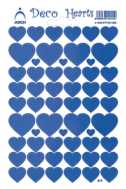 Srdíčka modrá - Deco Hearts