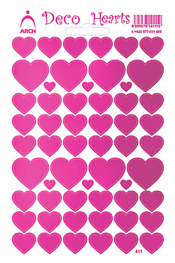 Srdíčka růžová - Deco Hearts