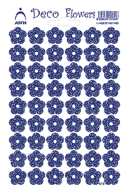 Květinky modré glitter - Deco Flowers