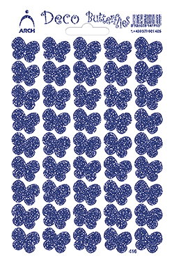 Motýlci modří glitter - Deco Butterflies