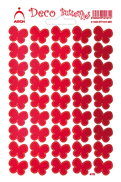 Motýlci červení - Deco Butterflies