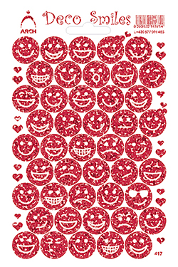 Smajlíci červení glitter - Deco Smile