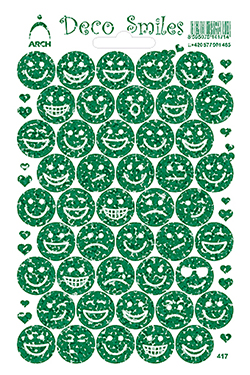 Smajlíci zelení glitter - Deco Smile