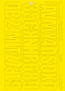 Nástěnková písmena a číslice - žluté - 4 sady