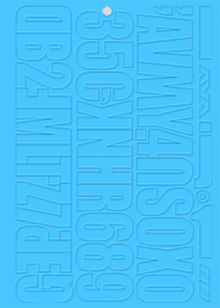 Nástěnková písmena a číslice - modré - 4 sady