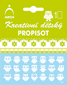 Kreativní dětský propisot sovy - bílé