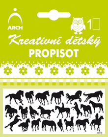Kreativní dětský propisot koně - černé