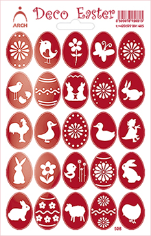 Červená vajíčka - Deco Easter