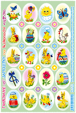 Glitrované samolepky - ptáček