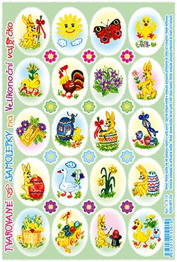 Glitrované samolepky - zajíček