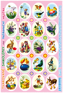 Glitrované samolepky - beránek