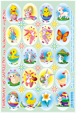 Glitrované samolepky - kačenka