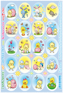 Glitrované samolepky - vajíčko