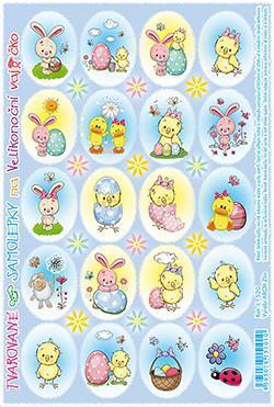 Glitrované samolepky - králíček