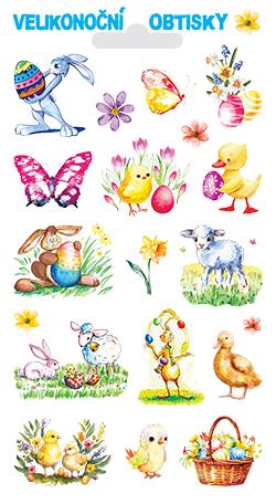 Obtisky - zajíc s kraslicí (20 obr.)