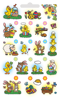 Vodové obtisky s glitry - MIX po 5 kusech