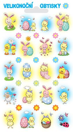 Obtisky s glitry - králíček (32 obrázků)