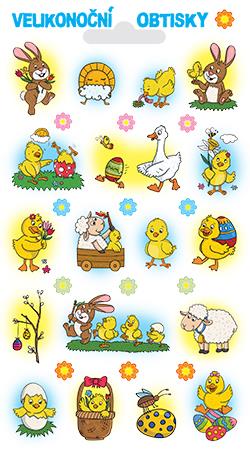 Obtisky - zajíček s kytkou (31 obr.)