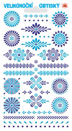 Obtisky kraslice modrotiskové (28 obrázků)