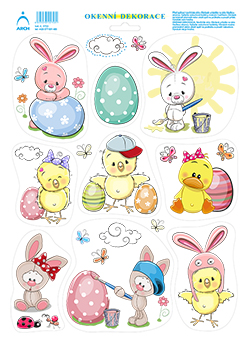 Dělené postavičky - zajíček s kraslicí