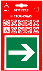 Únikový východ - šipka rovná