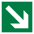 Únikový východ - šipka šikmá - plastová cedulka