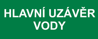 HLAVNÍ UZÁVĚR VODY