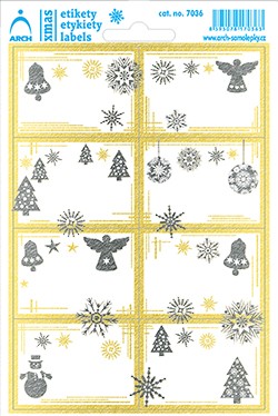 Zlaté linky a stříbrné vánoční obrázky