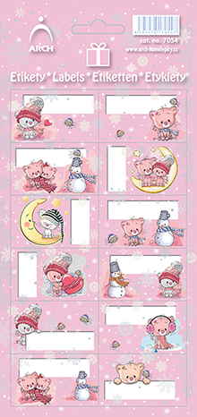 Vánoční etikety - kočičky