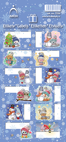 Vánoční etikety - zimní večer