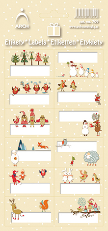 Vánoční etikety - veselé obrázky
