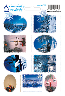 Zimní krajinky s vánočním zátiším I.