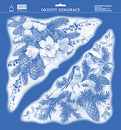 Rohové ornamenty květy a ptáčci - levé