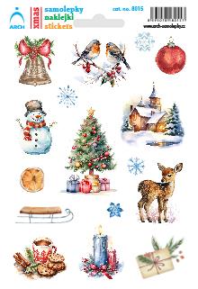 Vánoční samolepky - měděný zvonek