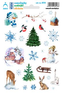 Zimní samolepky - sněhulajda