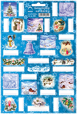 Etikety na dárky - světlemodré