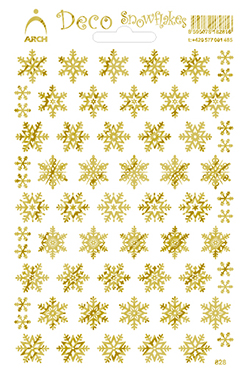 Zlaté hladké dekorační vločky