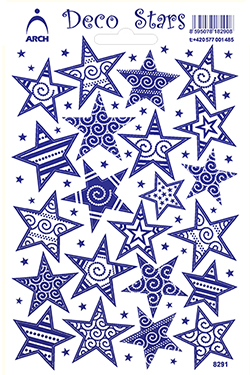 Modré dekorační hvězdy