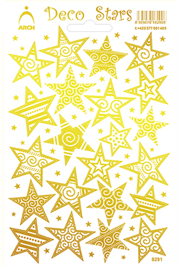 Zlaté dekorační hvězdy