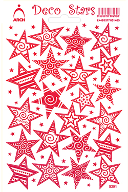 Červené dekorační hvězdy