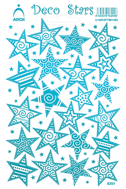 Tyrkysové dekorační hvězdy