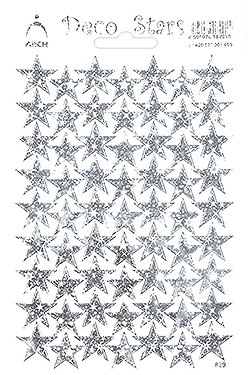 Stříbrné dekorační hvězdičky