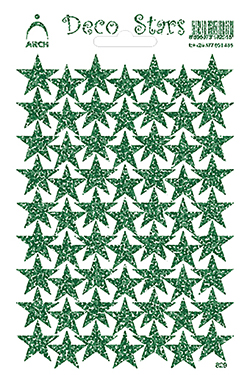 Zelené dekorační hvězdičky