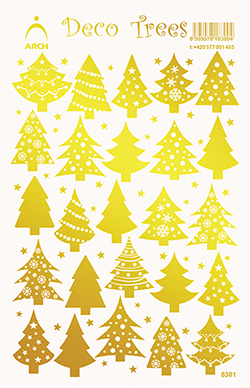 Zlaté dekorační stromečky