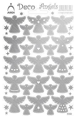 Stříbrní hladcí dekorační andílci