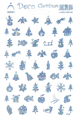 Stříbrné dekorační vánoční obrázky